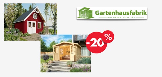23% günstiger 🏡 Gartenhaus-Sale Gutschein