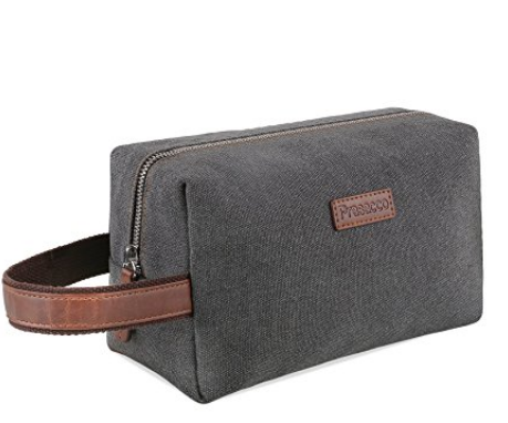 PRASACCO Canvas Kulturbeutel Kulturtasche für Reise Wäschtasche Kosmetiktasche