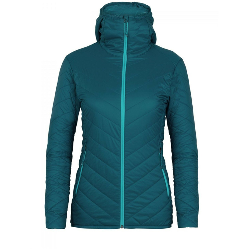 Icebreaker Women&amp;#039;s MerinoLOFT Hyperia Hooded Jacket kingfisher/arctic teal (103931-402) 42% reduziert