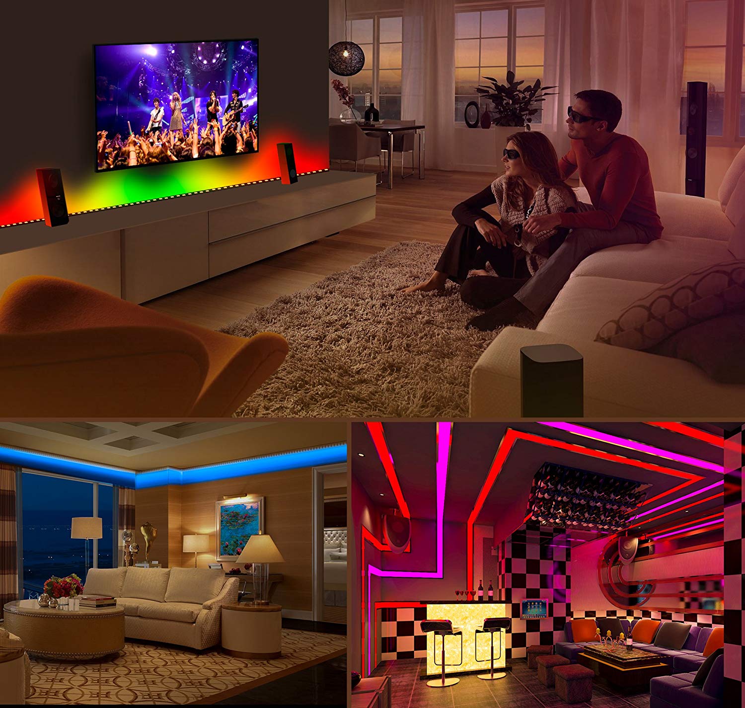 150 LEDs SMD 5050 flexibler LED Schlauch mit Netzteil