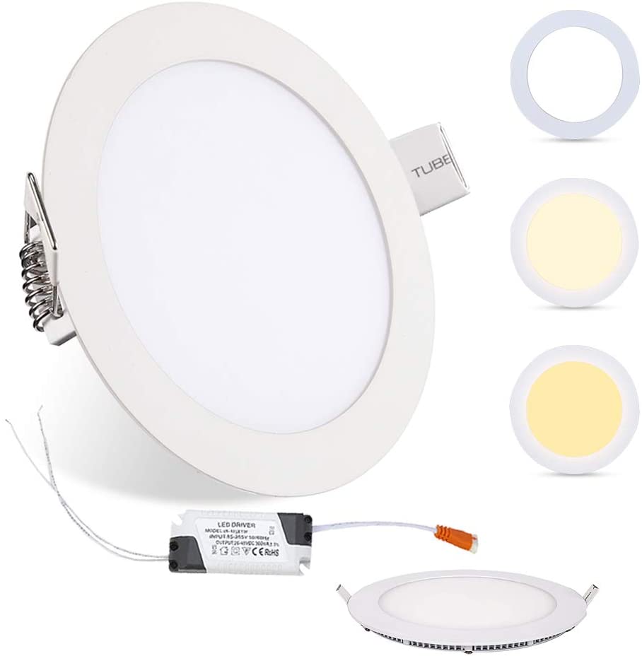 Hengda LED Panel 10er Set 18W Einbaustrahler, 3 in1 LED Panellampe Rund Deckenstrahler, IP44