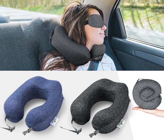 Memory Foam Nackenkissen in GRAU / BLAU für 11,04€ (statt 17€)