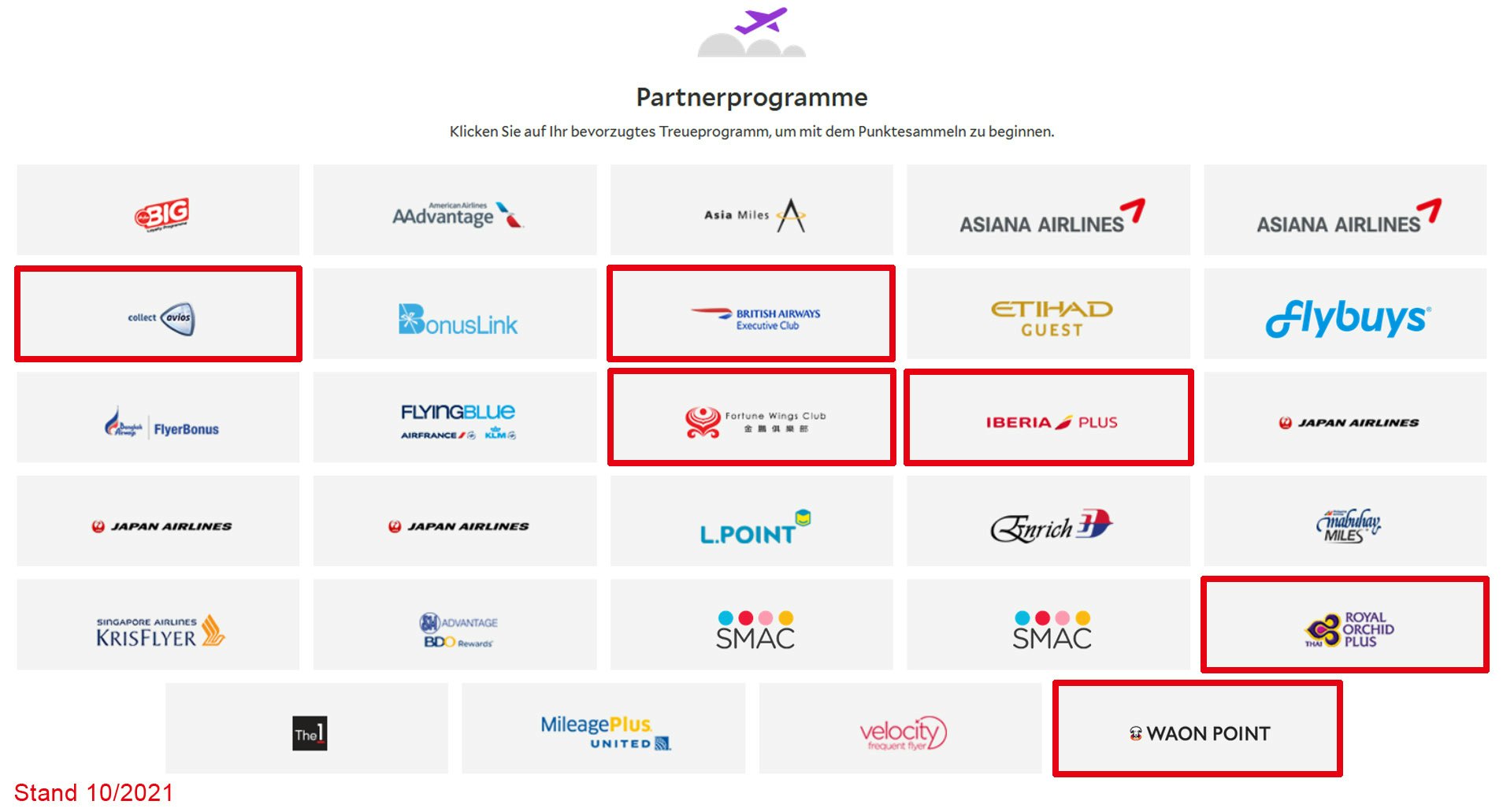 agoda PointsMAX fehlende Links