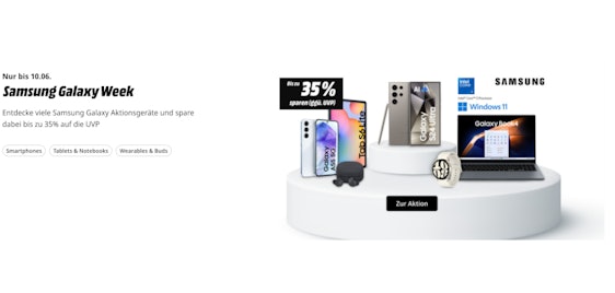 Auch hier tickt die Uhr ⏰ Samsung Galaxy Week bei Media Markt Saturn 💸📱 » starke Rabatte, z.B. Samsung Galaxy Watch6 für 172€
