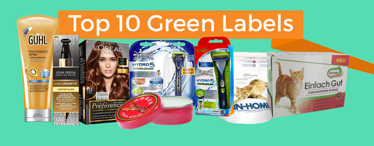 Top 10 Green Labels am 21.12.2016 - z.B. Guhl Haarkur für 2,40€