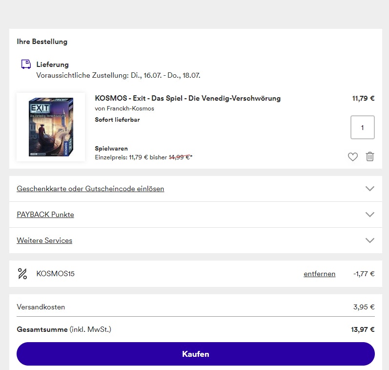 Thalia-Warenkorb-Gutschein