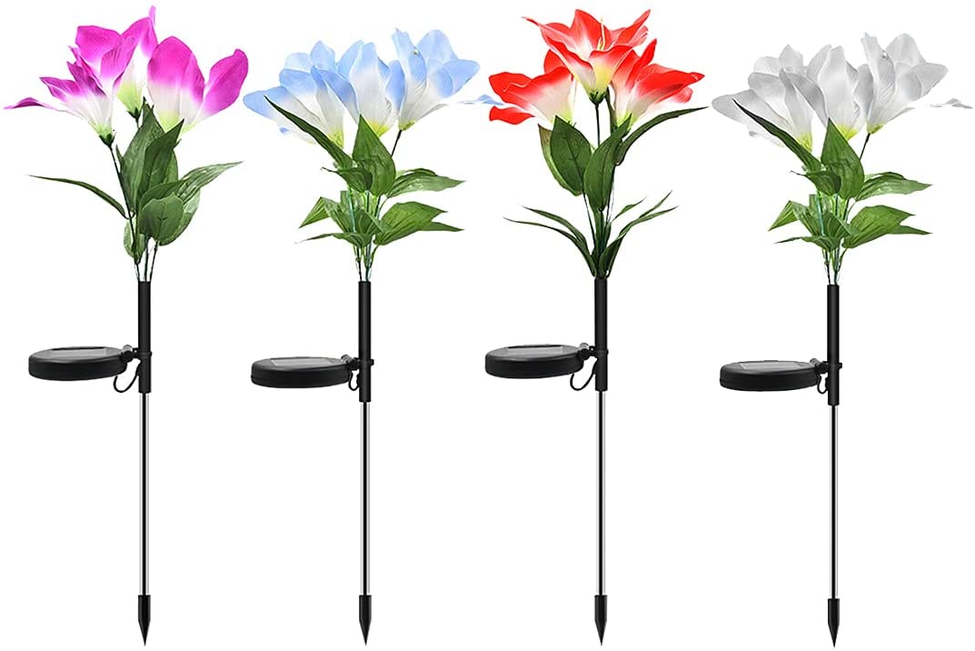 40% OFF 4er Solar lily flower lights Garden Outdoor+29.99EUR