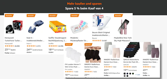Amazon Prime Day 🤩 5% Rabatt beim Kauf von 4 Artikeln