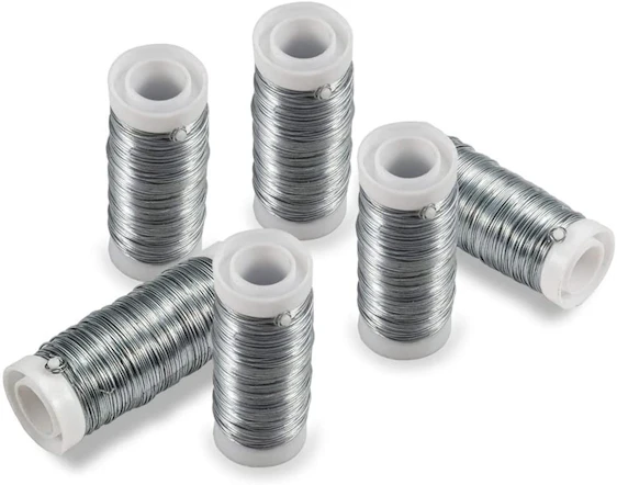 Amagabeli 0.44MM X 50G X 6 Pieces Silberdraht Verzinkter Eisendraht Bindedraht zum Basteln
