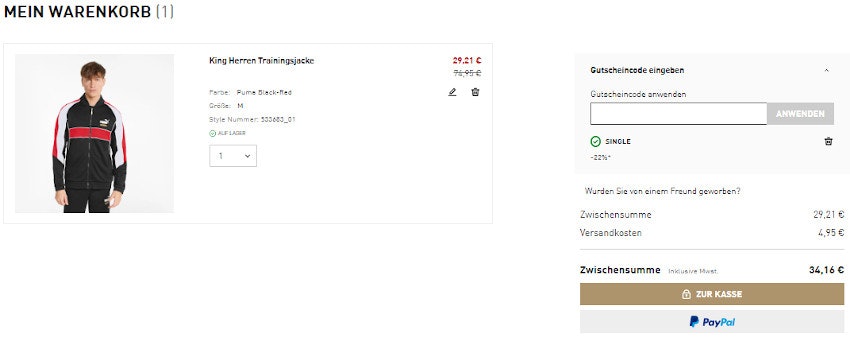 king-herren-trainingsjacke-puma-black-red-single-warenkorb