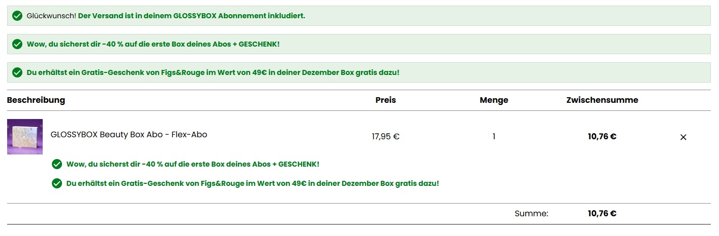 Glossybox-Gutscheincode Glossybox-Gutscheincode