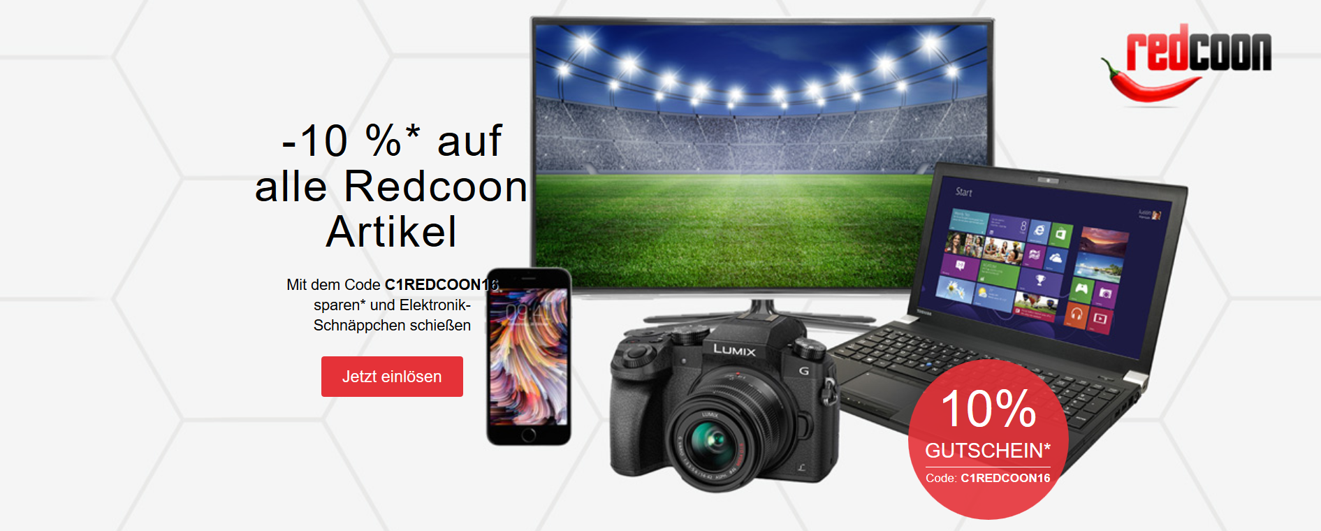 10% auf alle Redcoon-Artikel bei eBay - Zahlung nur über PayPal