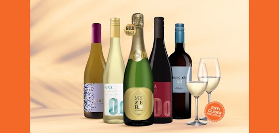 🍾 Vinos Alkoholfrei-Paket für 30€ – 5 Flaschen alkoholfreier Wein + gratis Gläser