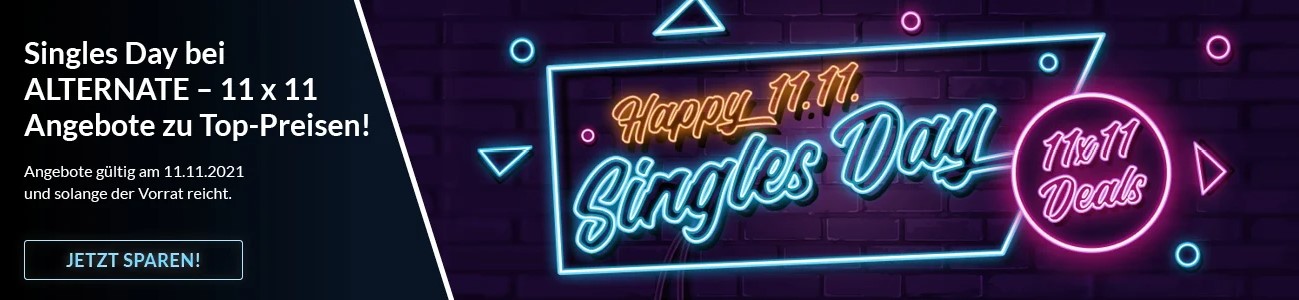 Singles Day bei Alternate! Bis zu 40% Rabatt auf ausgewählte Artikel - z.B. OMEN 15-ek1167ng für 1.099€