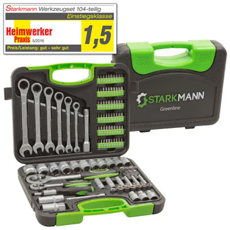 Starkmann Greenline Steckschlüssel-Satz 104-tlg. für 39,99 EUR inkl. Versand