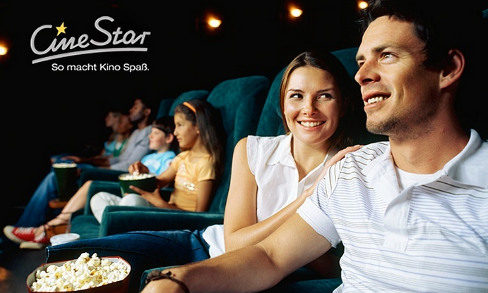 5 Tickets für Cinestar Kinos ab 15€ - für 2D-Filme inkl. Sitzplatzzuschlag