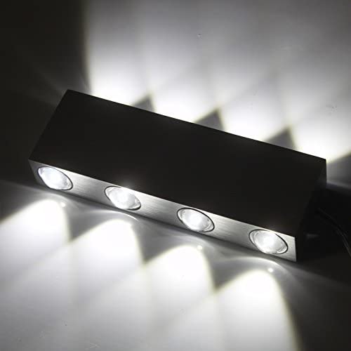 8W LED Wandleuchte Innen Modern Up Down Wandlampe aus Aluminium, Kaltweiß