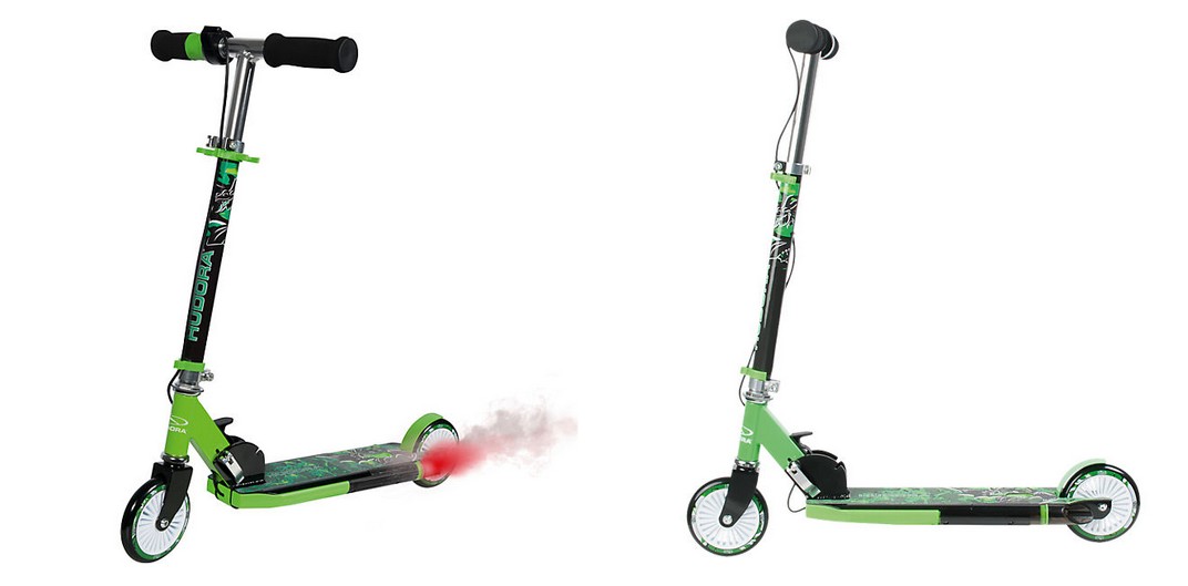 Hudora Street Dragon ab 38€ - Scooter mit rot beleuchteter Rauchschwaden und Motorengeräuschen