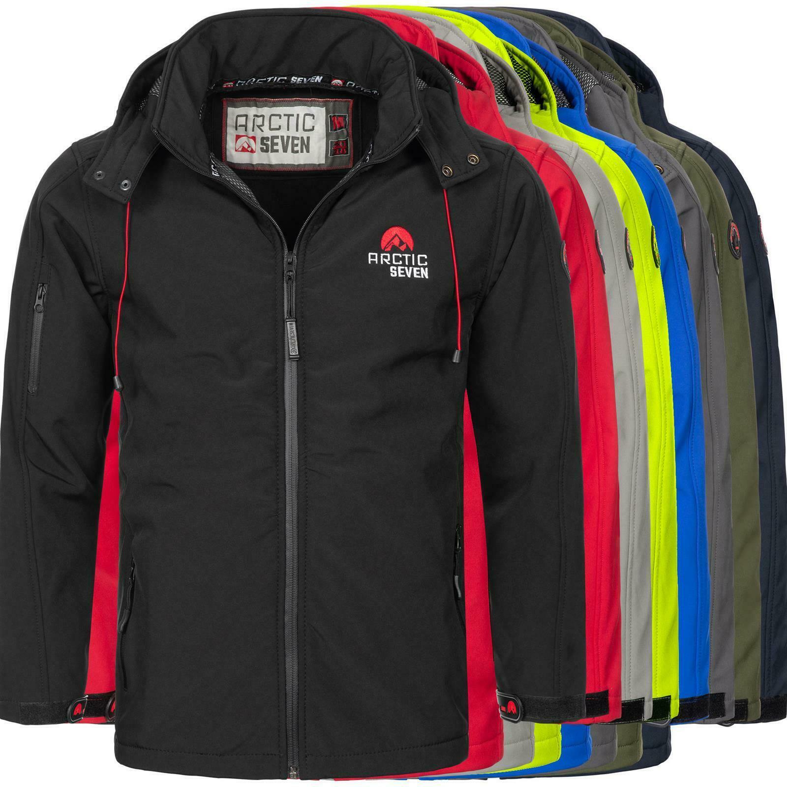 Arctic Seven Herren Designer Softshell Funktions Outdoor Regen Jacke Sport AS087