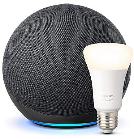 Amazon Echo (4. Generation) + Philips Hue White E27 für 60€ – smarter WLAN-Lautsprecher mit Sprachsteuerung