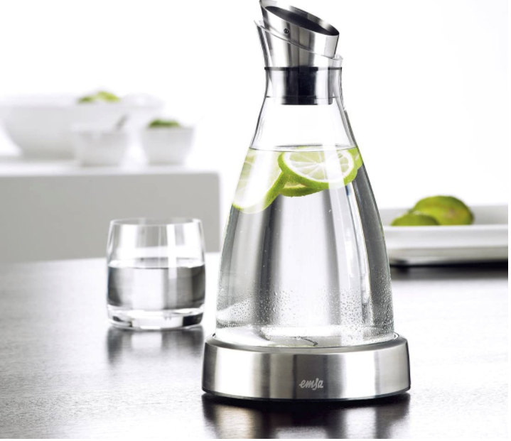 Emsa 505219 Flow Kühlkaraffe, formschönes Design, spezieller Kühlleistung 1L