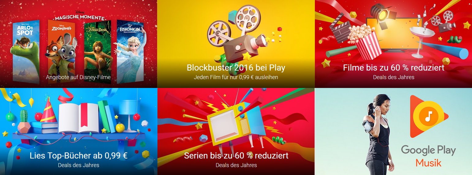 Deals des Jahres im Play Store - z.B. 4 Monate Google Play Musik gratis testen