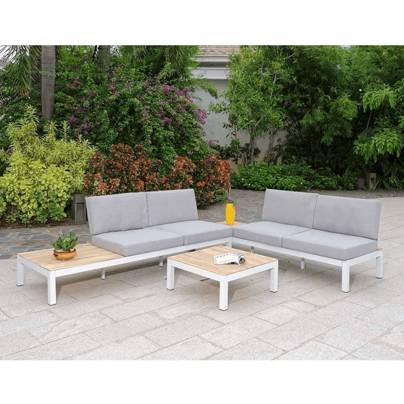 OUTLIV. Almera Loungeset 3-tlg. Aluminium/Akazie inkl Kissen (F9ND00000206046) mit 11% Nachlass