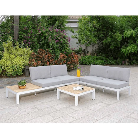 OUTLIV. Almera Loungeset 3-tlg. Aluminium/Akazie inkl Kissen (F9ND00000206046) mit 11% Nachlass