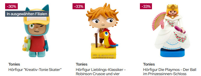 Tonie-Figuren ab 7€ bei Galeria – 150 Tonies zur Auswahl
