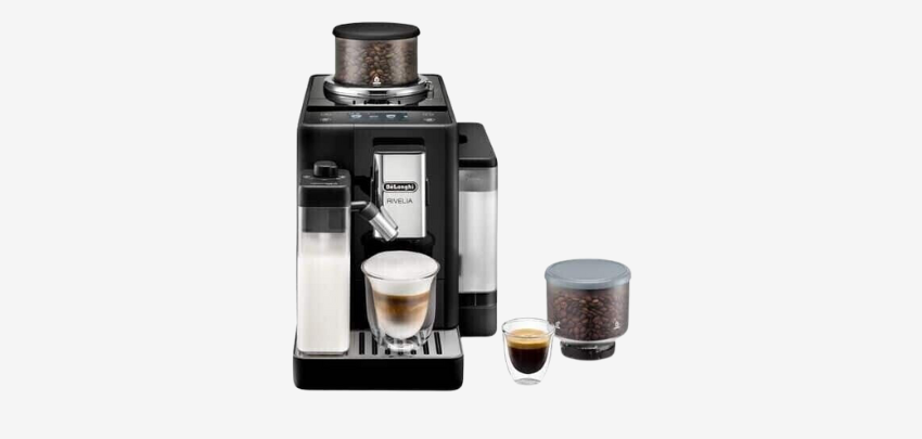 DeLonghi Rivelia EXAM440.55.B für 588€ - Kaffeevollautomat, 13 Mahlgrade, Touch-Display
