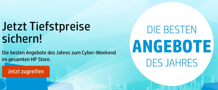 Cyberweekend bei HP - 12% auf alles und weitere Angebote