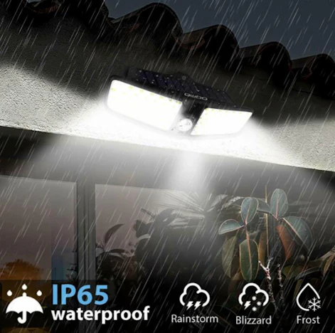 IP65 Wasserdichte 80 LED Solar Wandleuchte mit Bewegungsmelder für 12,68€ inkl. Versand