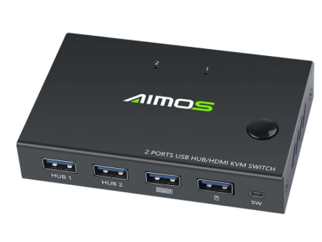 USB HUB / HDMI KVM-Switch mit 2 Anschlüssen