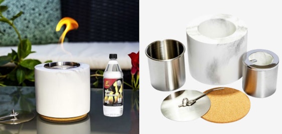 Flammino Tischkamin für 21€ - marmoriertes Design, inkl. 1L Bioethanol
