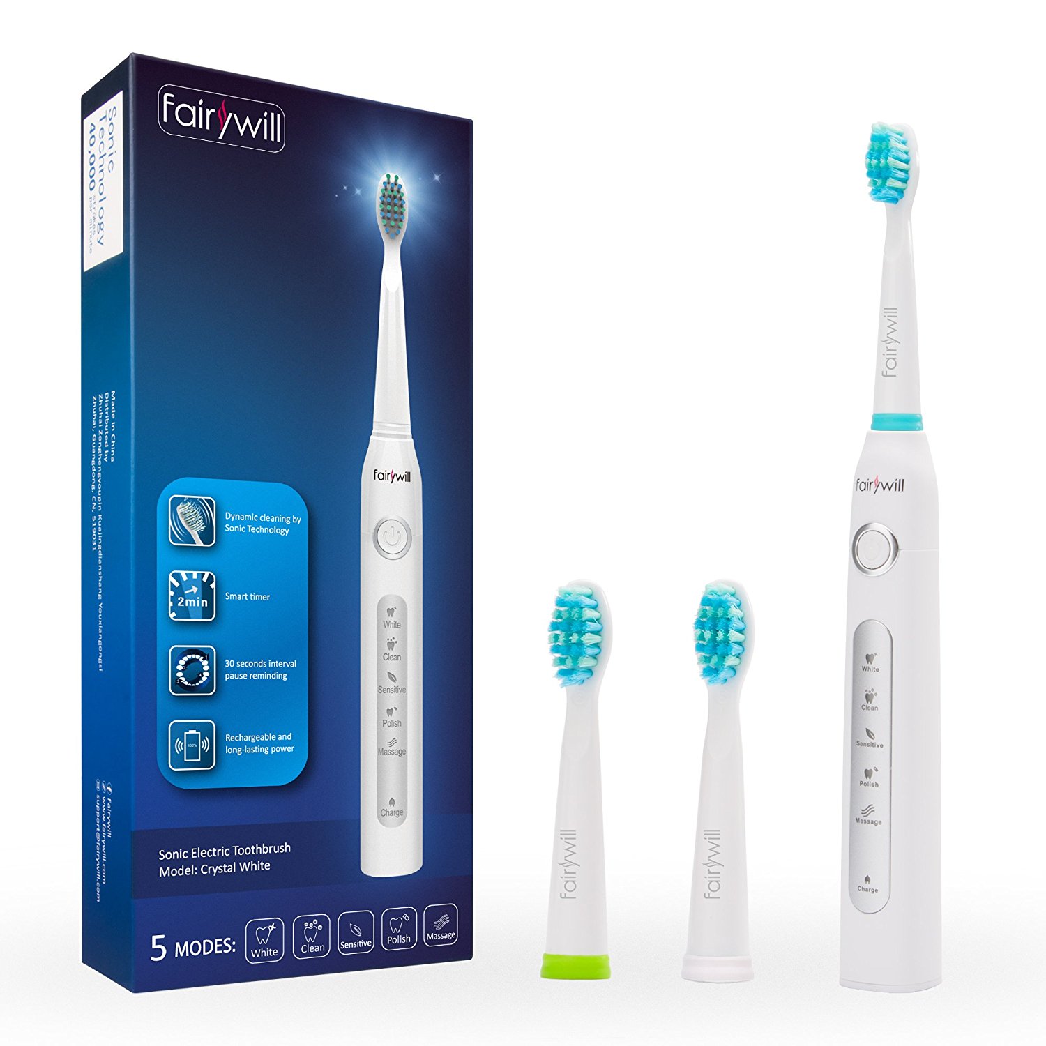 Elektrische Zahnbürste mit 3 Aufsteckbürsten gratis für 19,9€