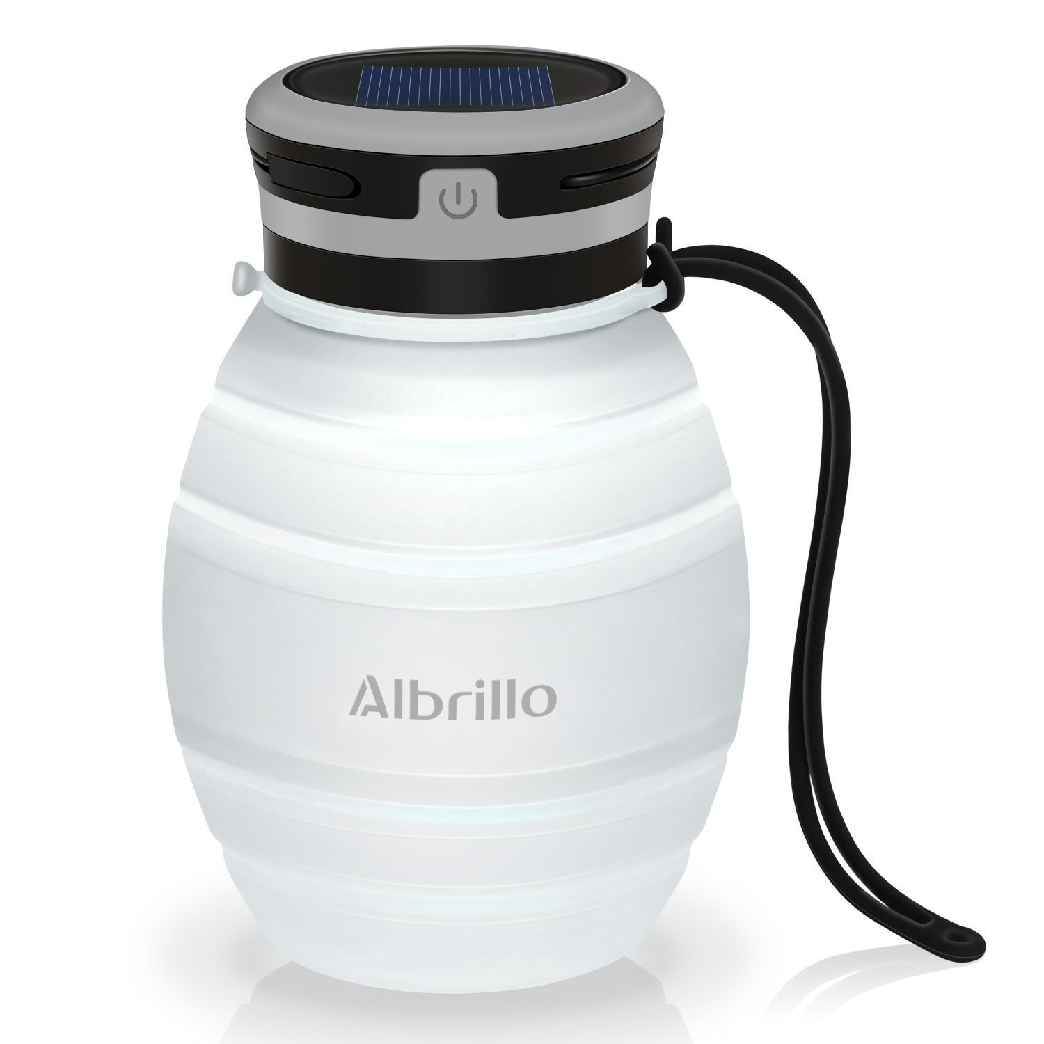 Albrillo Solar LED Campinglampe IPX7 + Trinkflasche weiß/blau für 4,99€ (Amazon Prime)