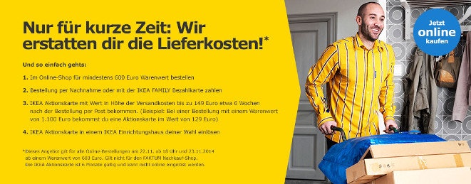 IKEA kostenlose Lieferung schnaeppchenfuchs