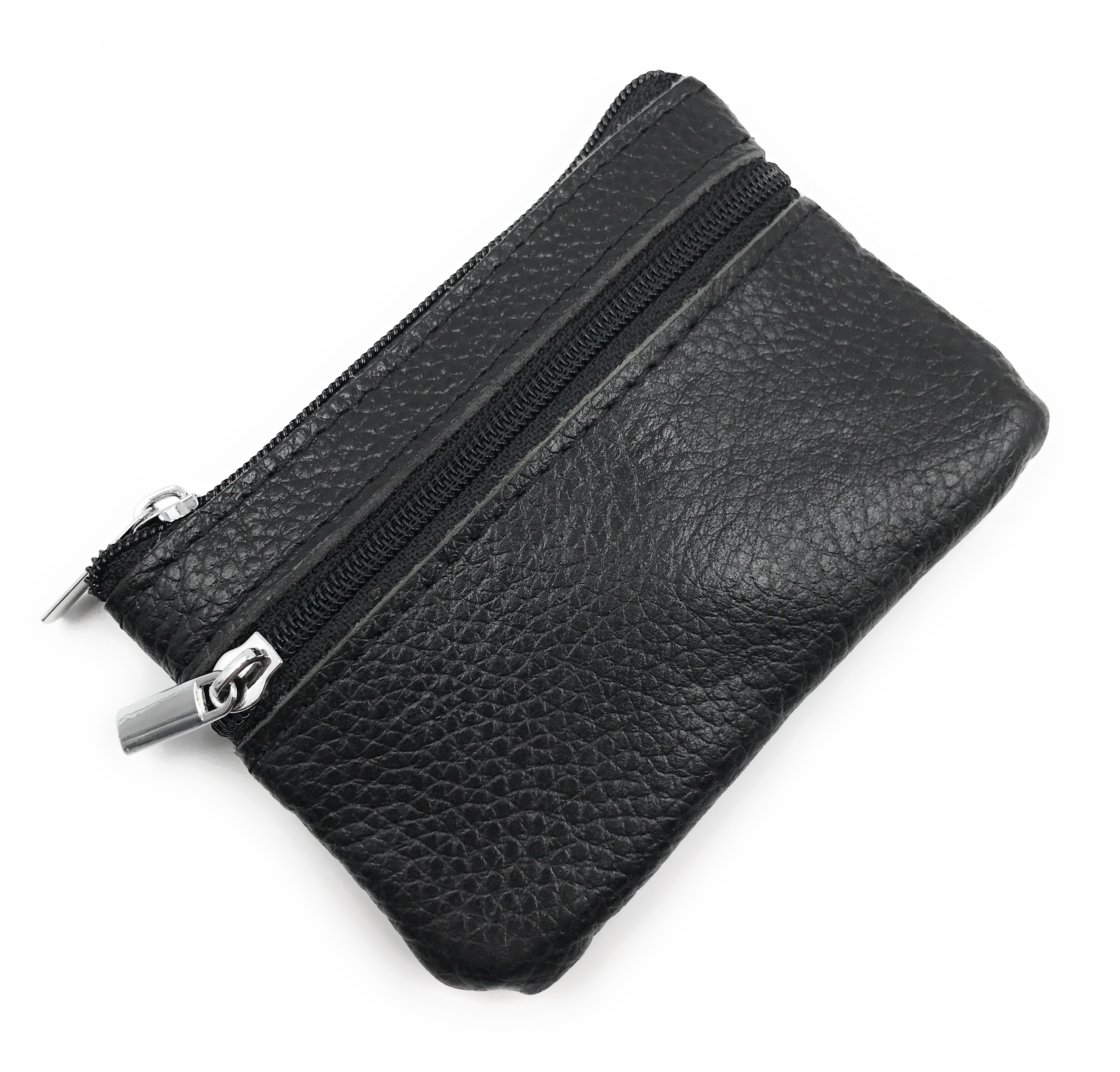 ocona© Premium Schlüsseletui 2 Fächer - Echt Leder - Schlüsseltasche Damen und Herren - Handarbeit - schwarz oder braun