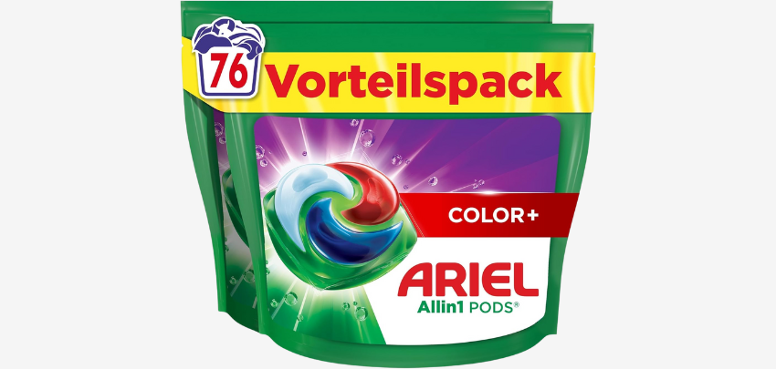 76 x Ariel All-in-1 PODS für 21Cent pro Waschladung - Color+, kraftvolle Fleckentfernung