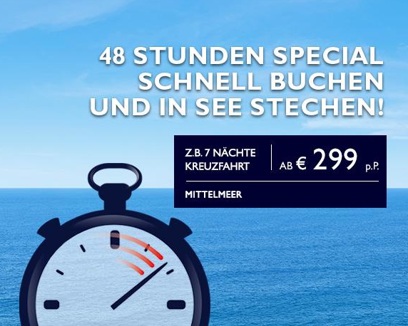 8 Tage Kreuzfahrt im Mittelmeer mit MSC ab 299€ p.P.