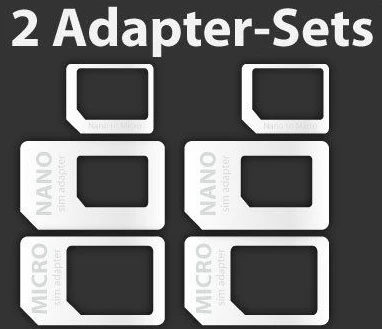 Doppelpack Nano- und MicroSIM-Adapter für 1€