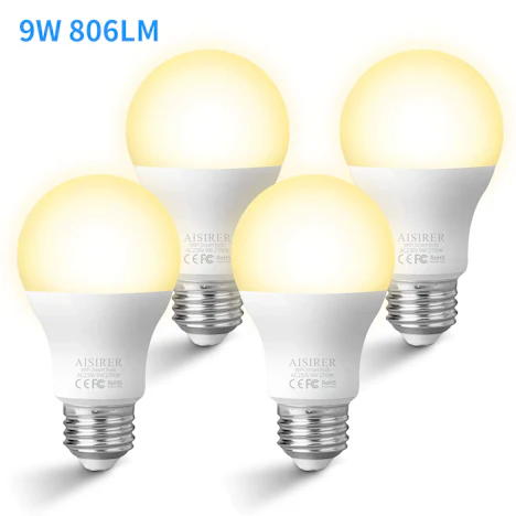 Smart Lampe WLAN Glühbirnen Wifi LED E27 (4 Packung)