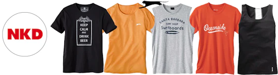 50% Rabatt auf Sale bei NKD - T-Shirts für Frauen und Männer ab 2,49€