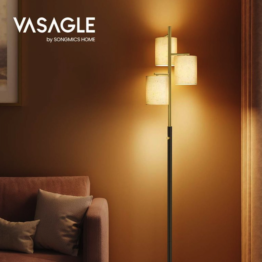 🚀 Dimmbare VASAGLE Stehleuchte mit 3 Glühbirnen für nur <b>58,99€</b> bei Songmics!