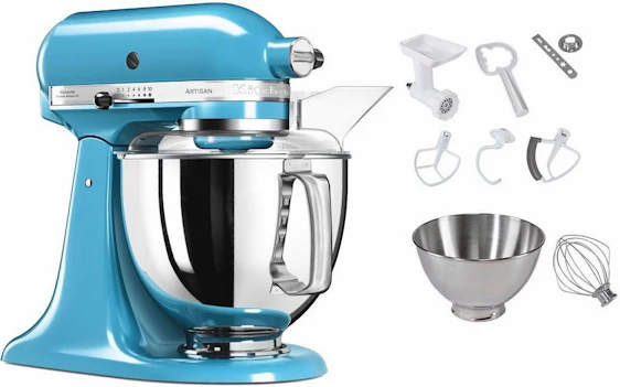 Teigknetmaschine KitchenAid Artisan 5KSM175PS ECL cristallblau für nur 399,99 EUR inkl. Versand