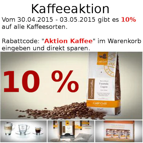 10 % auf Café Cult Kaffee & Coffee to go Tassen