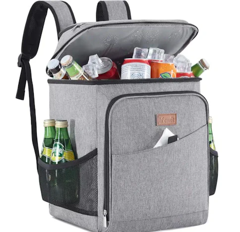 Lifewit kühlrucksack 32L 34 Dosen, isolierte Kühltasche in grau für 17,27€(statt 28,79€)