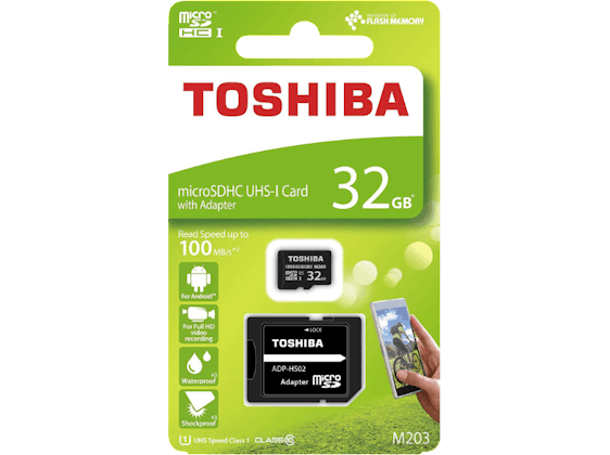 Toshiba M203 für 8€ – 32GB MicroSD-Karte Class 10, UHS I mit Adapter