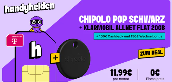 Chipolo POP & 20GB Telekom Allnet-Flat » nur 2,41€ mtl. 🤯