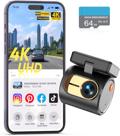 KAWA 4K Mini Dashcam mit WLAN & Sprachsteuerung für 41,99€ statt 69,99€